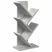 Boom boekenkast 30x18x60 cm betongrijs bewerkt hout