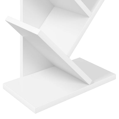 Boom Boekenkast 6-Tier 30 x 18 x 100 cm Bewerkt hout Wit
