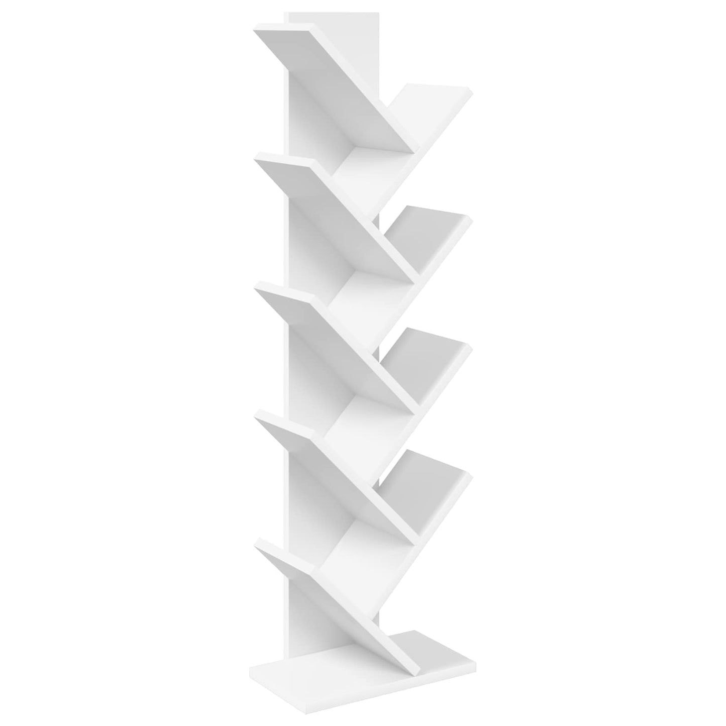 Boom Boekenkast 6-Tier 30 x 18 x 100 cm Bewerkt hout Wit