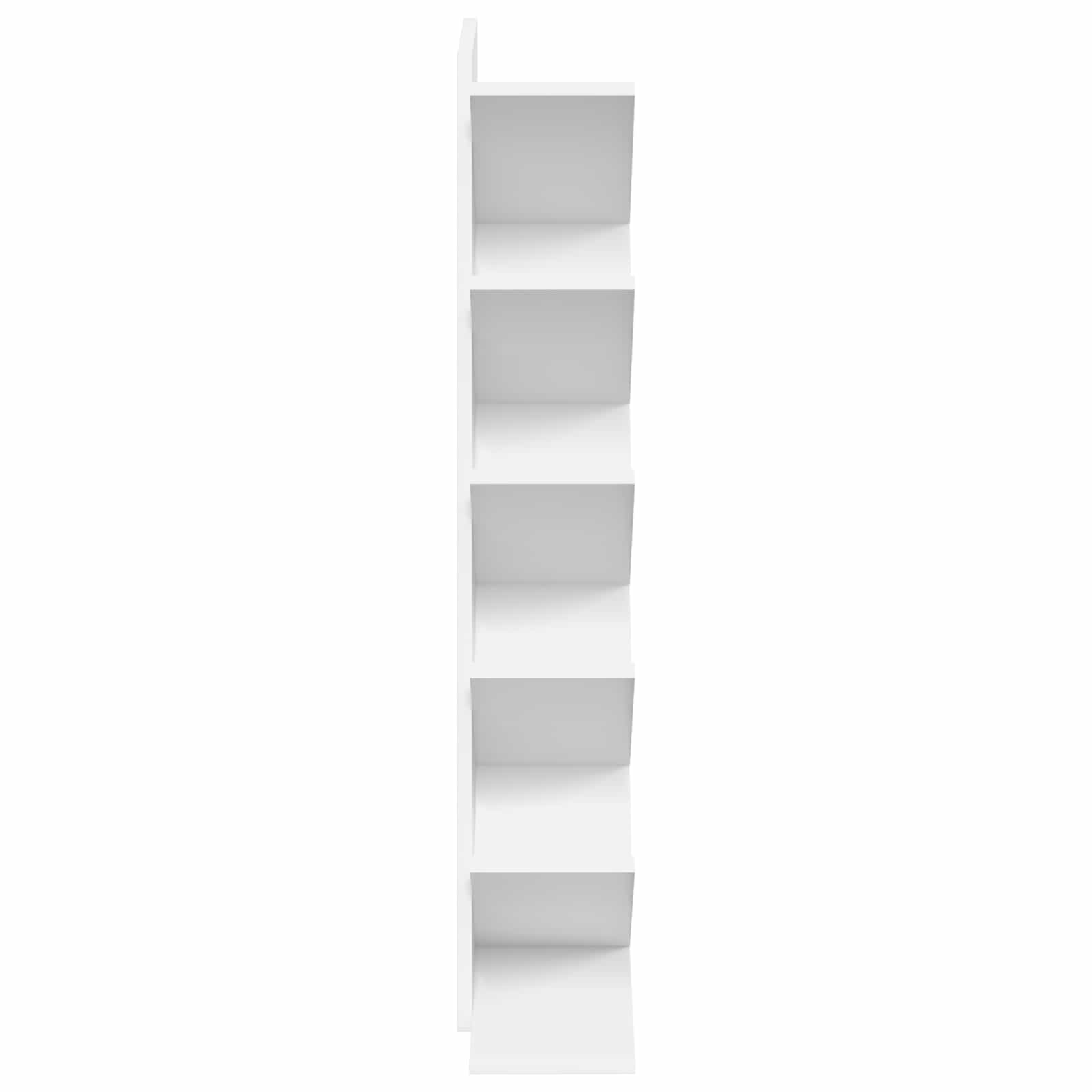 Boom Boekenkast 6-Tier 30 x 18 x 100 cm Bewerkt hout Wit