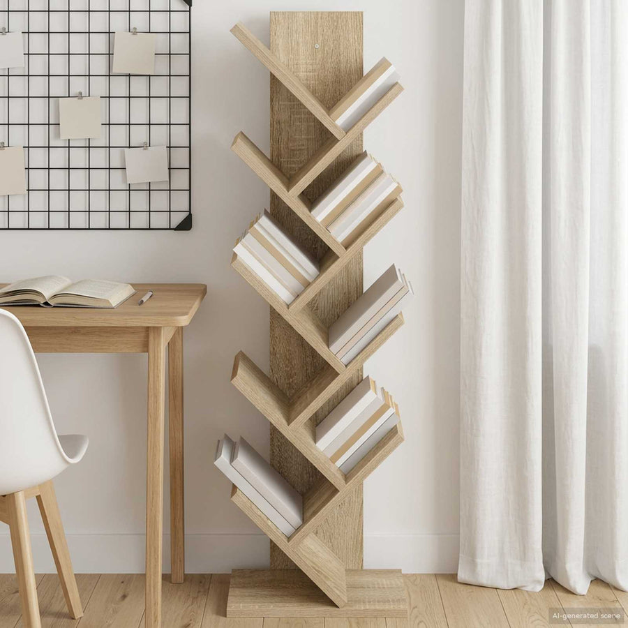 Boom Boekenkast 6-Lagen 30 x 18 x 100 cm Bewerkt hout