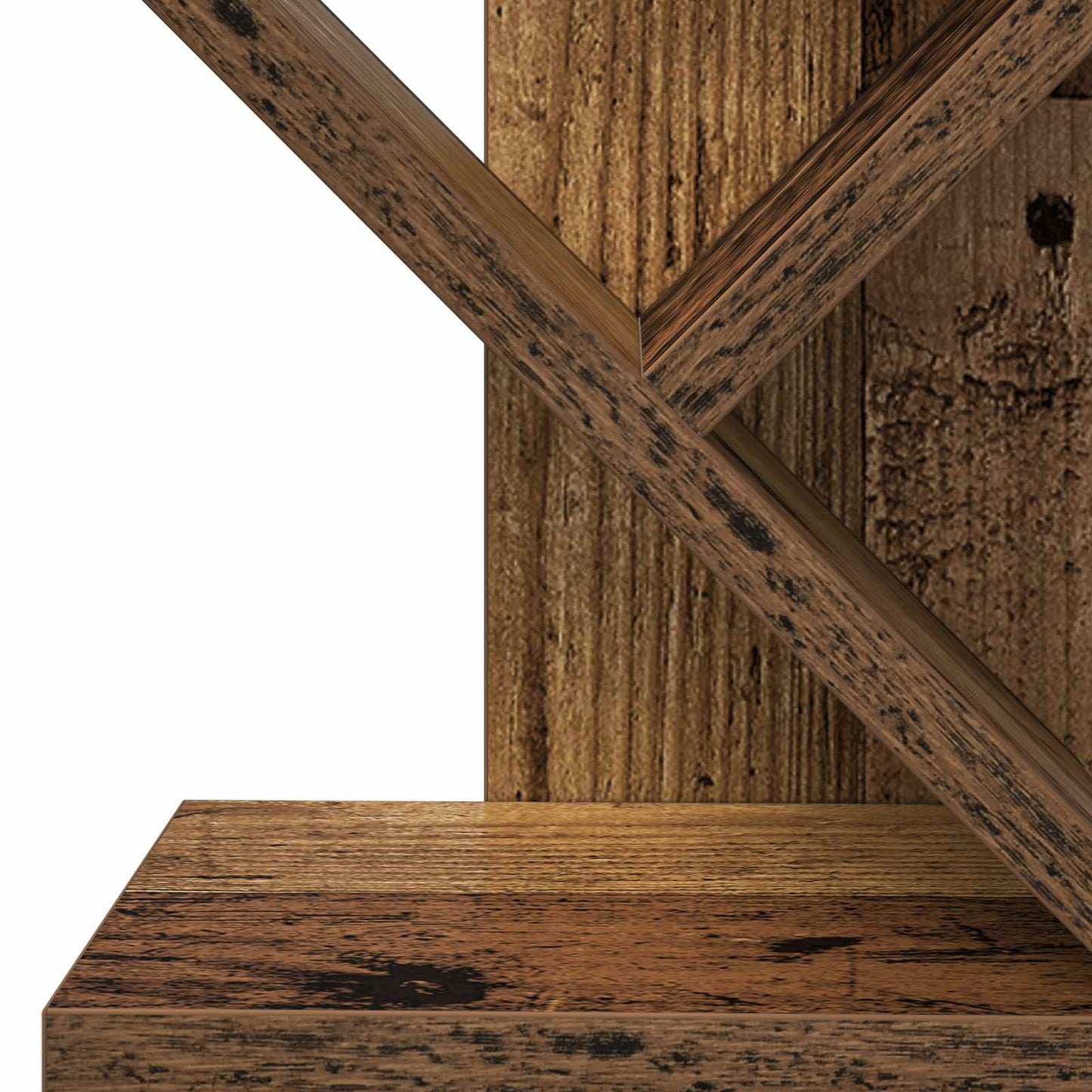 Boom Boekenkast 6-Tier 30 x 18 x 100 cm Bewerkt hout Oud hout