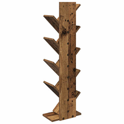 Boom Boekenkast 6-Tier 30 x 18 x 100 cm Bewerkt hout Oud hout