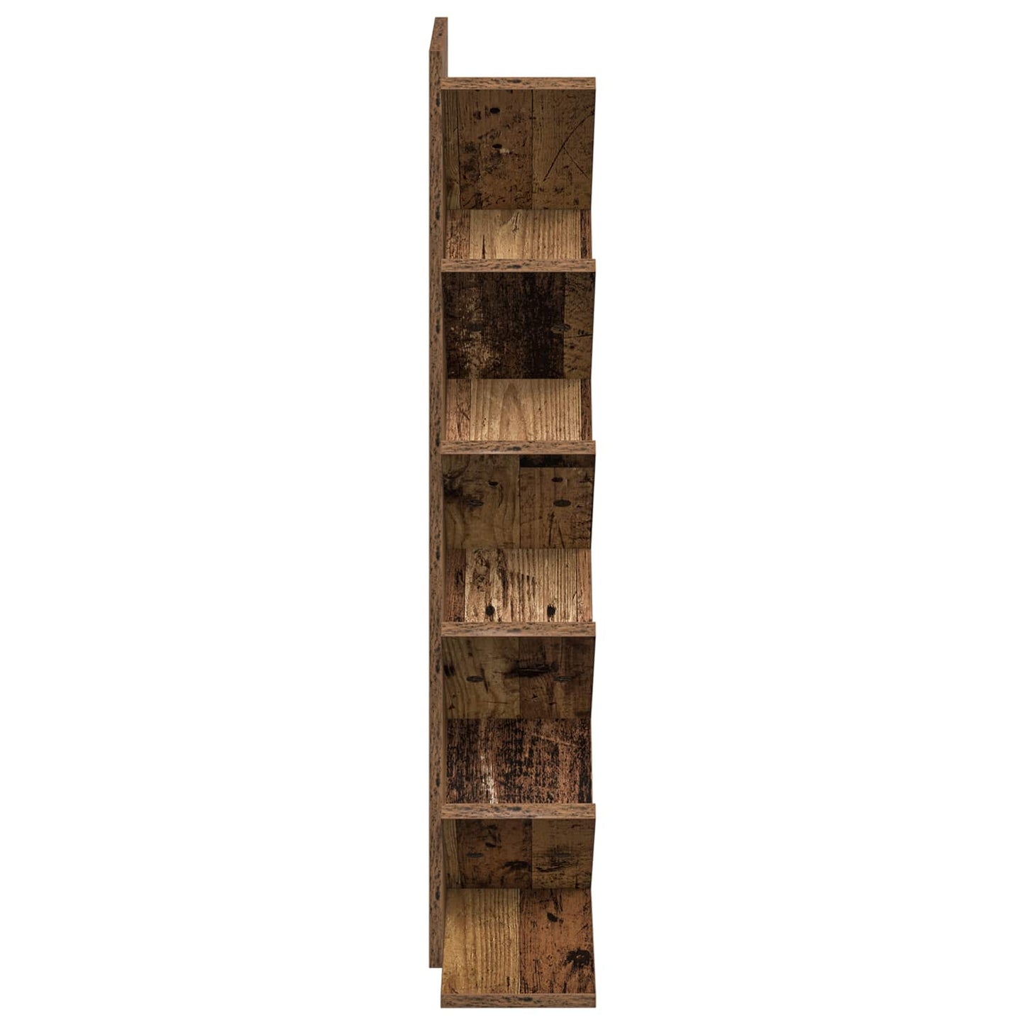 Boom Boekenkast 6-Tier 30 x 18 x 100 cm Bewerkt hout Oud hout