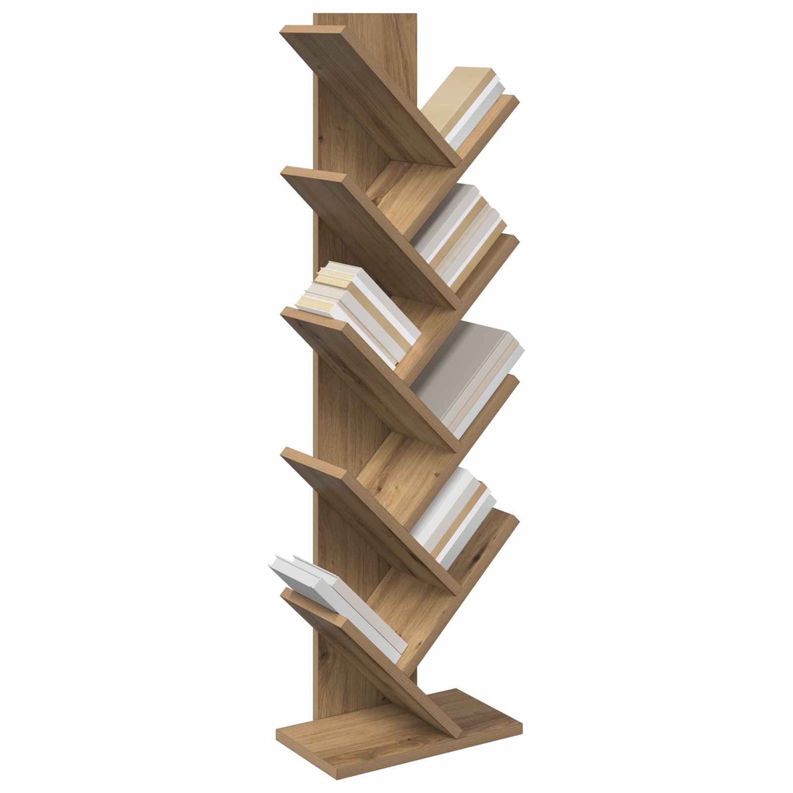 Boom boekenplank 6-laags 30 x 18 x 100 cm Bewerkt hout