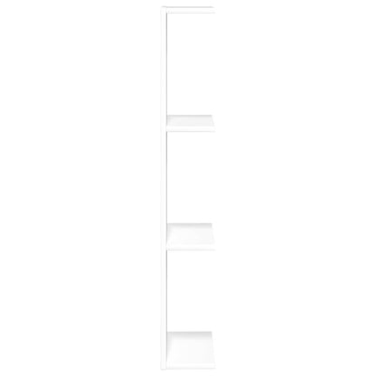 Wandplank 2 pcs Wit 25 x 15 x 100 cm Bewerkt hout