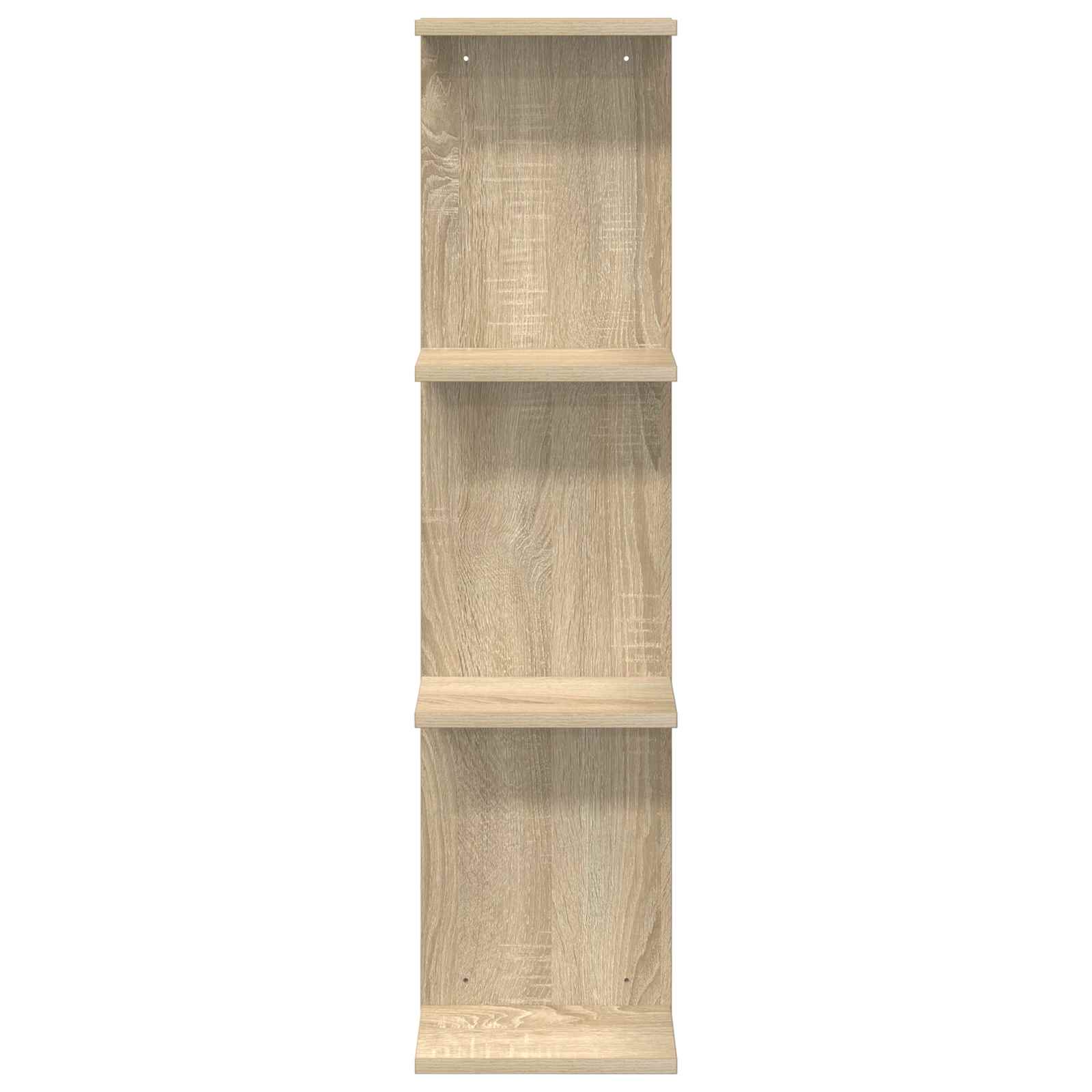 Wandplank 2 pcs Sonoma Eiken 25 x 15 x 100 cm Bewerkt hout