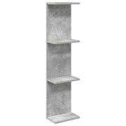Wandplank 100x25x15 cm betongrijs bewerkt hout