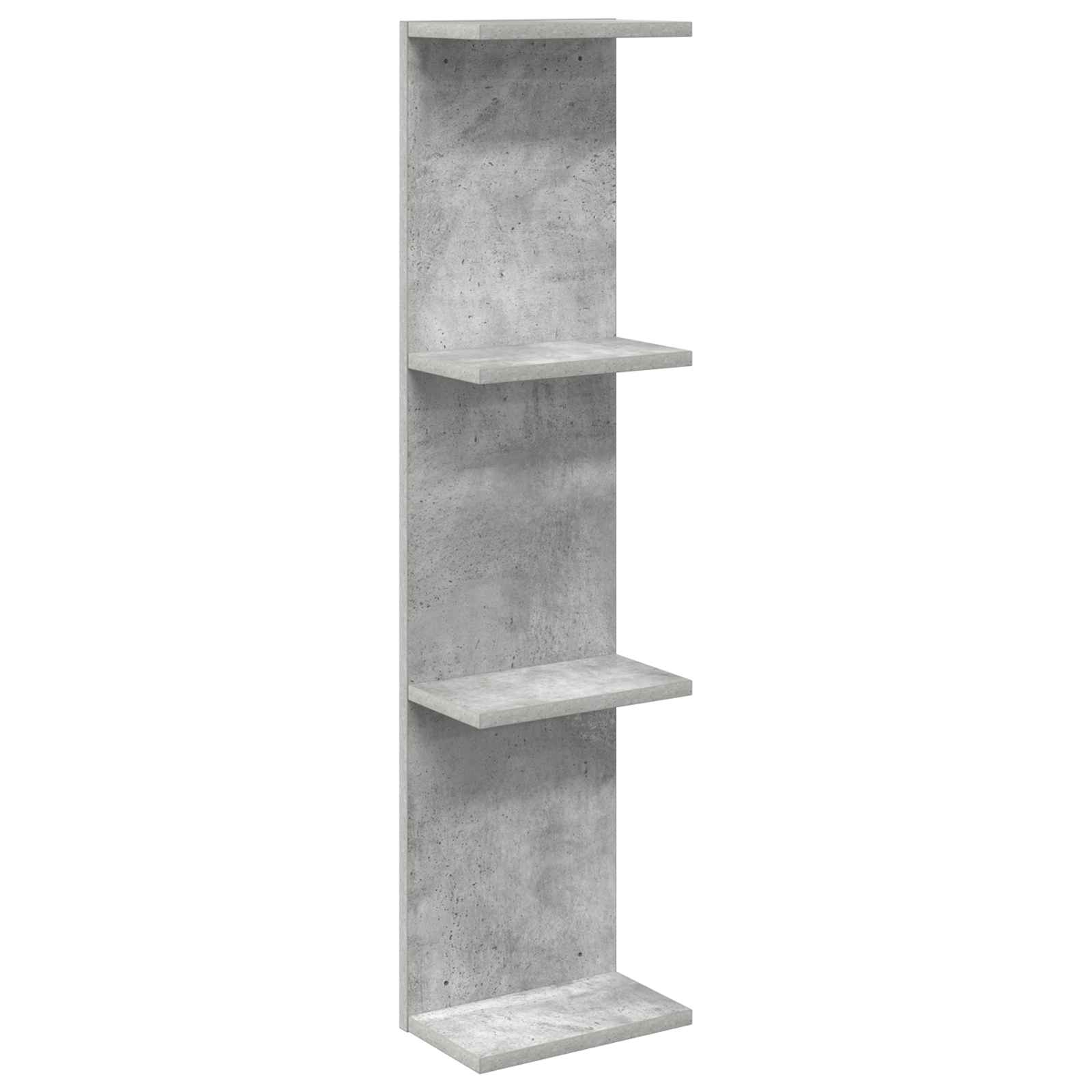 Wandplank Betongrijs 25 x 15 x 100 cm Bewerkt hout
