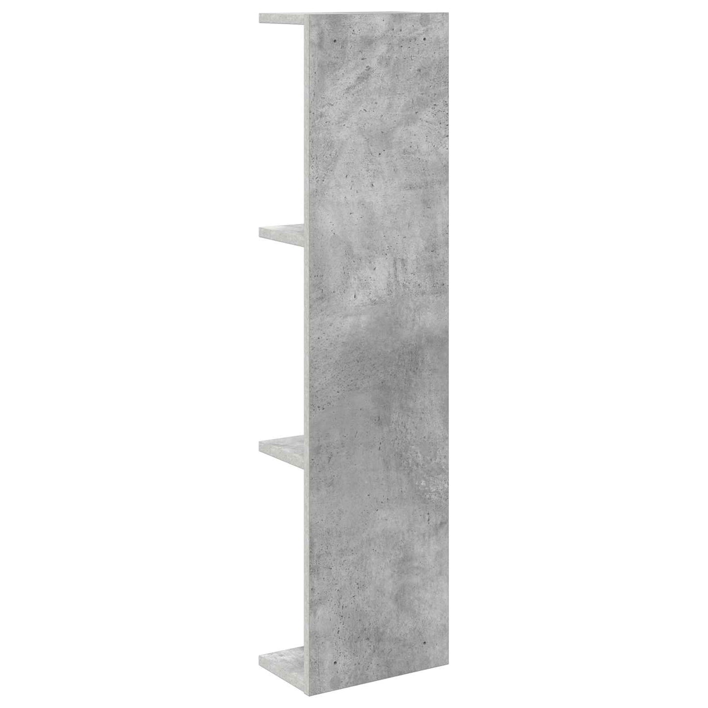 Wandplank 2 pcs Betongrijs 25 x 15 x 100 cm Bewerkt hout