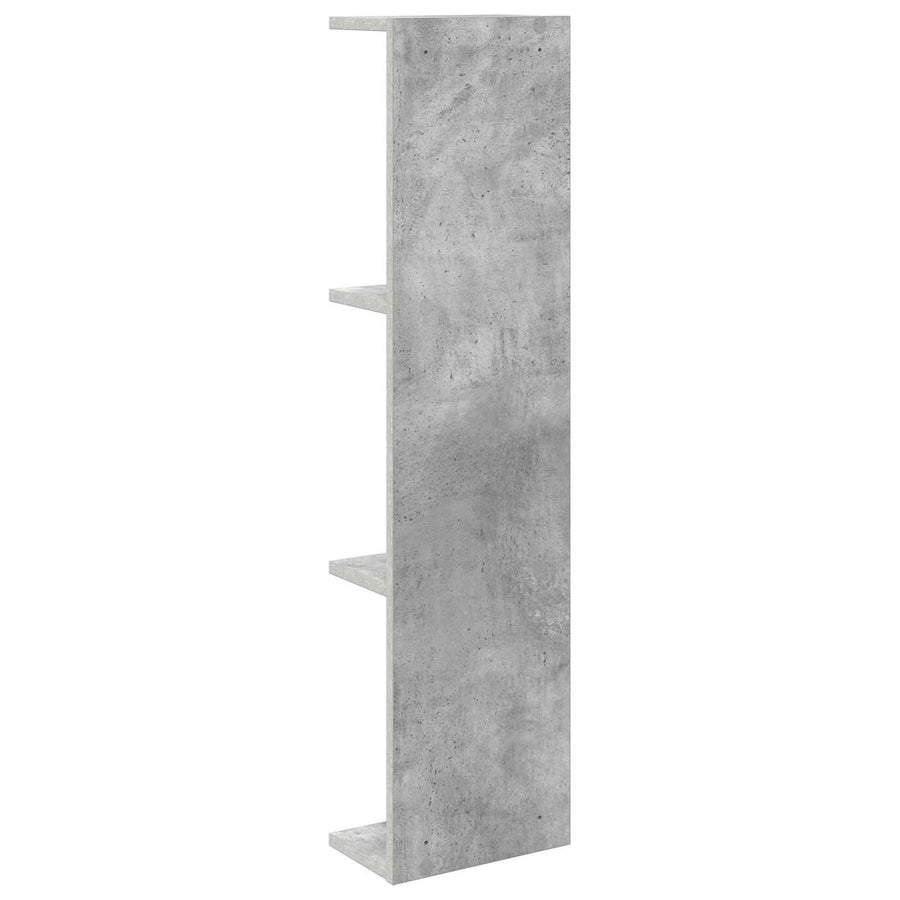 Wandplank 2 pcs Betongrijs 25 x 15 x 100 cm Bewerkt hout