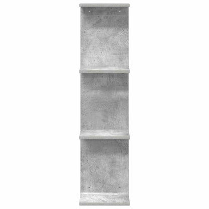 Wandplank 2 pcs Betongrijs 25 x 15 x 100 cm Bewerkt hout