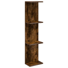 Wandplank Gerookt eiken 25 x 15 x 100 cm Bewerkt hout