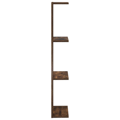 Wandplank Gerookt eiken 25 x 15 x 100 cm Bewerkt hout