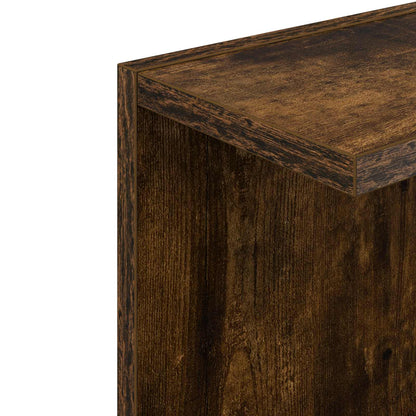 Wandplank 2 pcs Gerookt eiken 25 x 15 x 100 cm Bewerkt hout