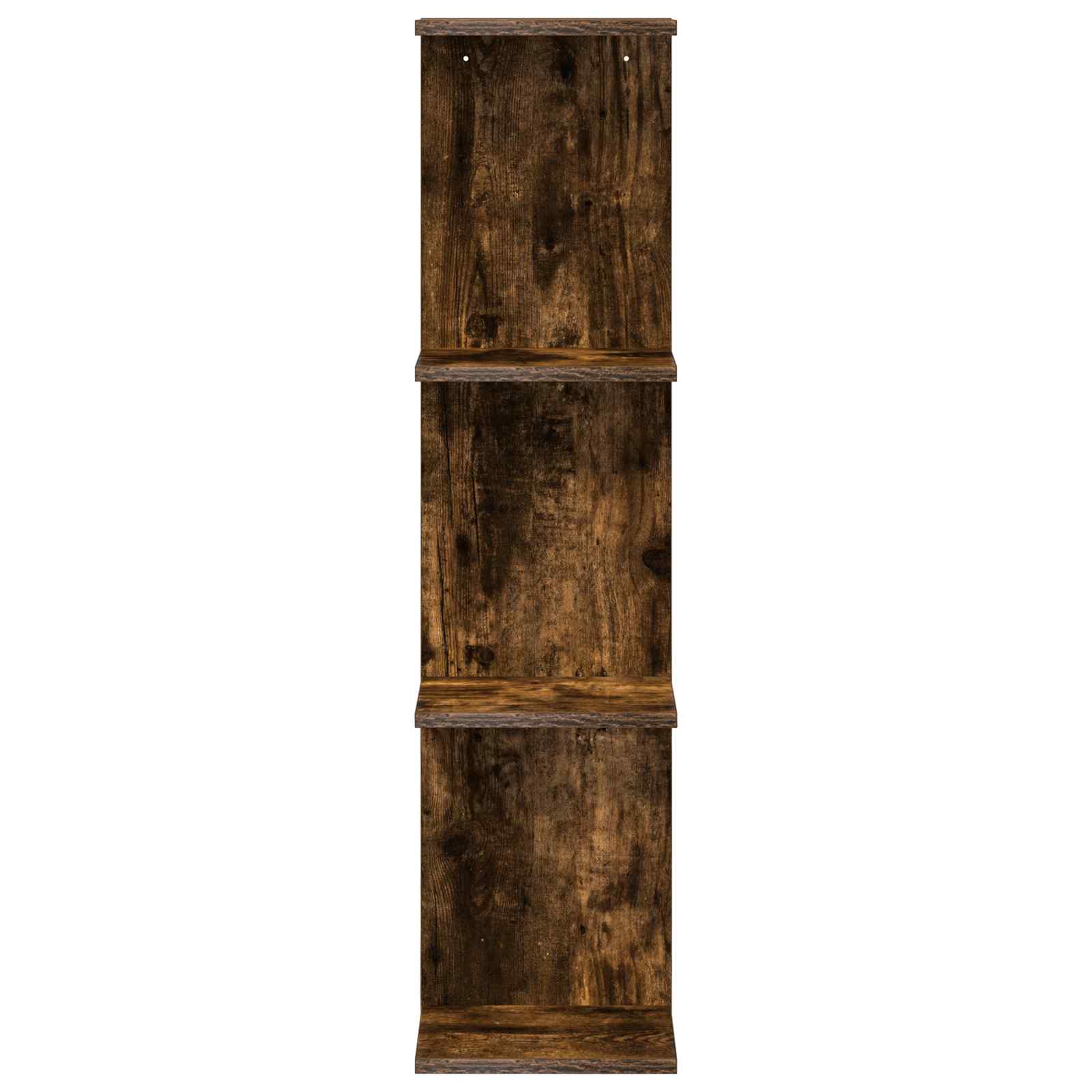 Wandplank 2 pcs Gerookt eiken 25 x 15 x 100 cm Bewerkt hout