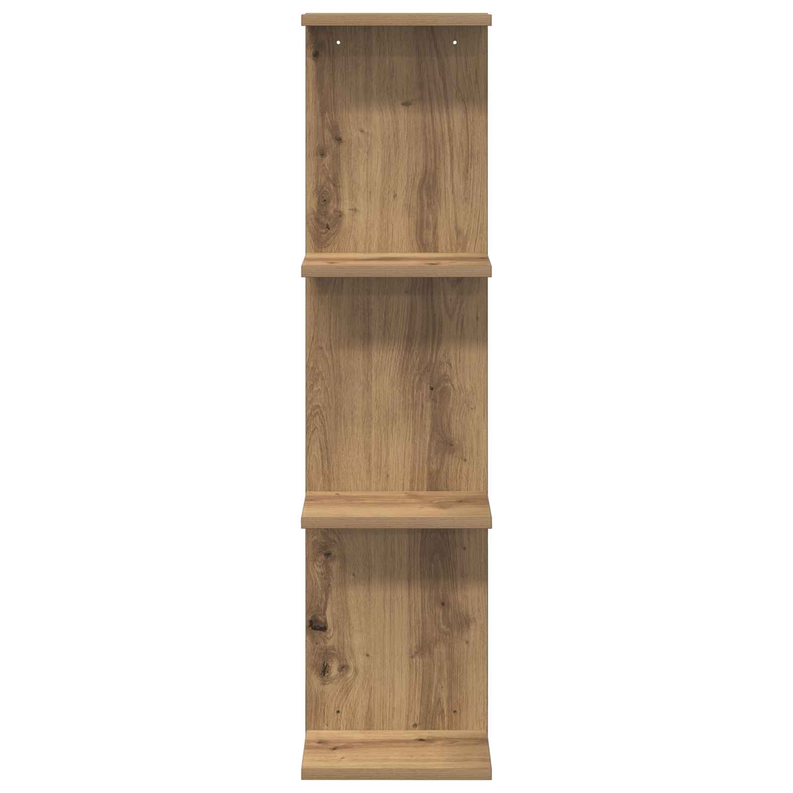 Wandplank 2 pcs Artisanaal eiken 25 x 15 x 100 cm Bewerkt hout