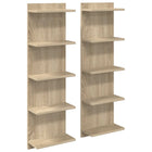 Wandplank 2 pcs Sonoma Eiken 30 x 15 x 100 cm Bewerkt hout