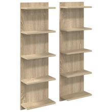 Wandplank 2 pcs Sonoma Eiken 30 x 15 x 100 cm Bewerkt hout