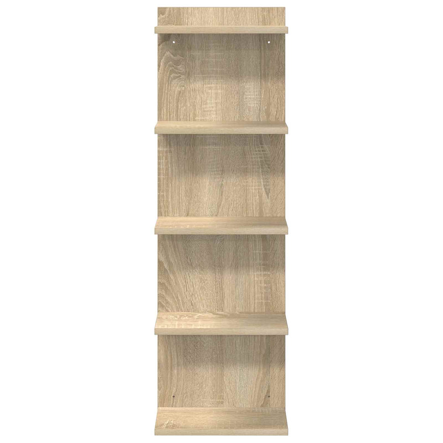 Wandplank 2 pcs Sonoma Eiken 30 x 15 x 100 cm Bewerkt hout