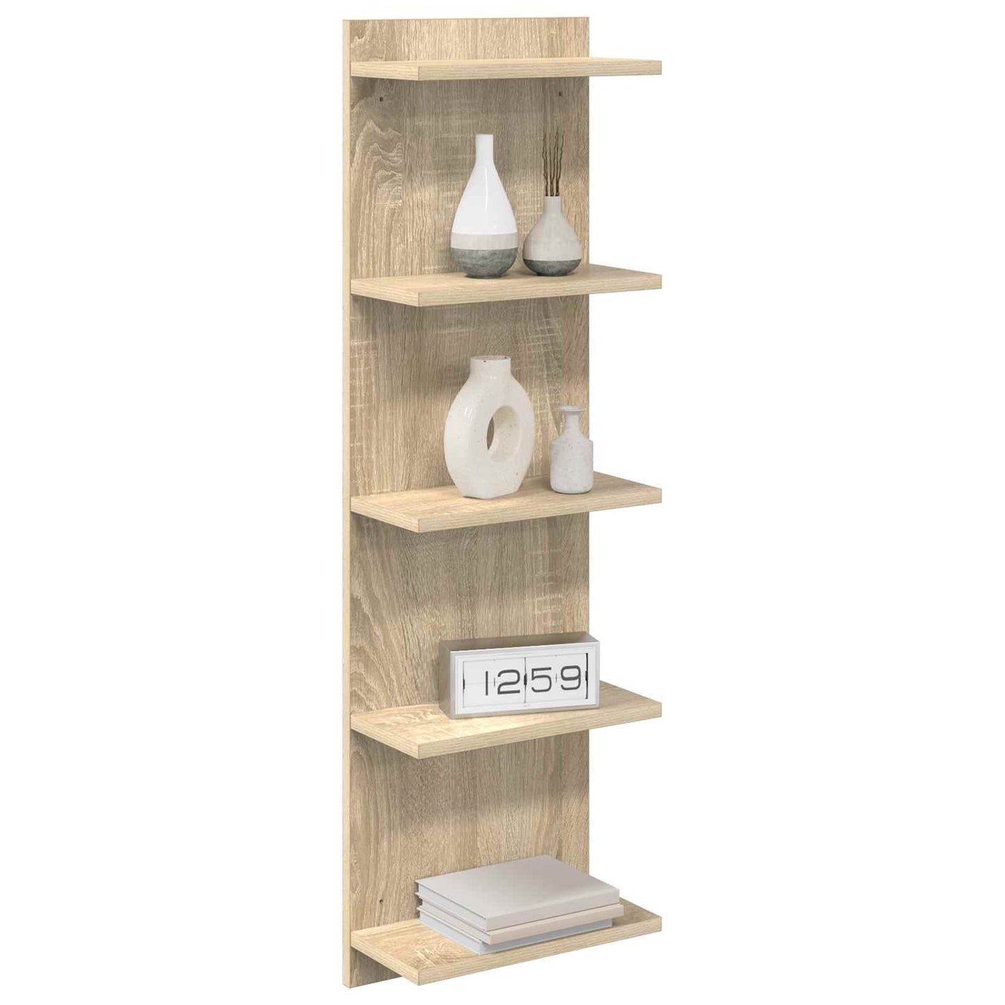 Wandplank 2 pcs Sonoma Eiken 30 x 15 x 100 cm Bewerkt hout