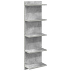 Wandplank Betongrijs 30 x 15 x 100 cm Bewerkt hout