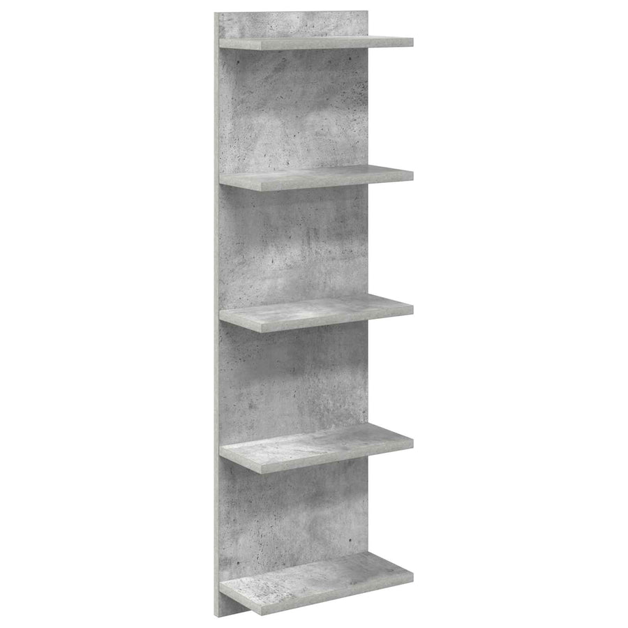 Wandplank Betongrijs 30 x 15 x 100 cm Bewerkt hout