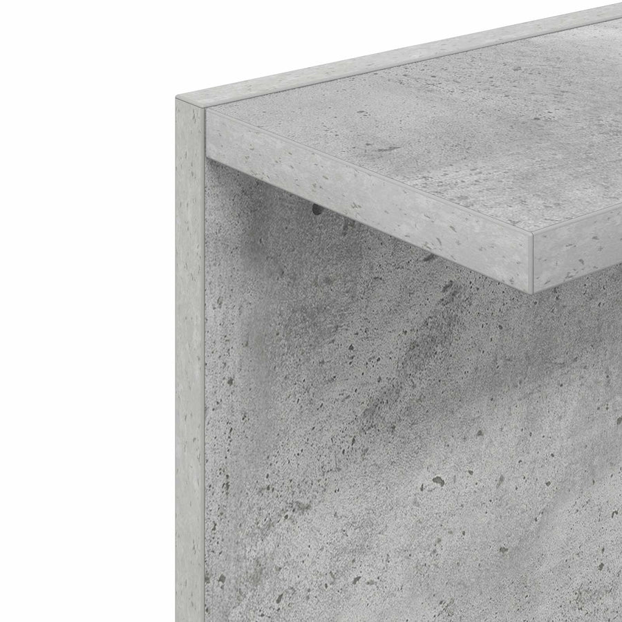 Wandplank 2 st Betongrijs 30 x 15 x 100 cm Bewerkt hout