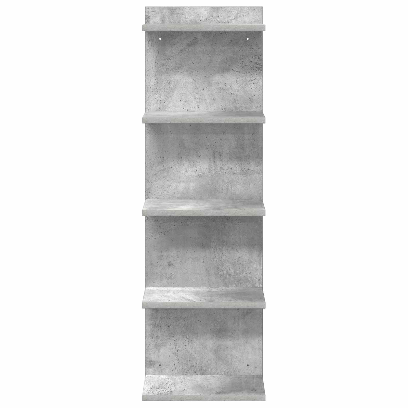 Wandplank 2 st Betongrijs 30 x 15 x 100 cm Bewerkt hout