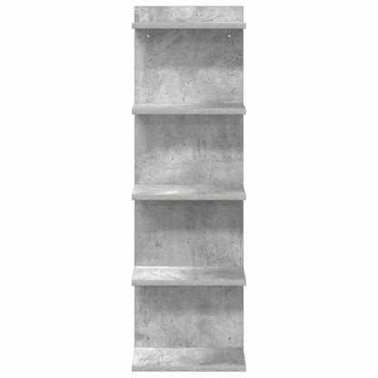 Wandplank 2 st Betongrijs 30 x 15 x 100 cm Bewerkt hout