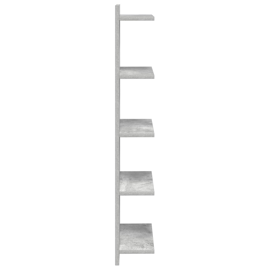 Wandplank 2 st Betongrijs 30 x 15 x 100 cm Bewerkt hout
