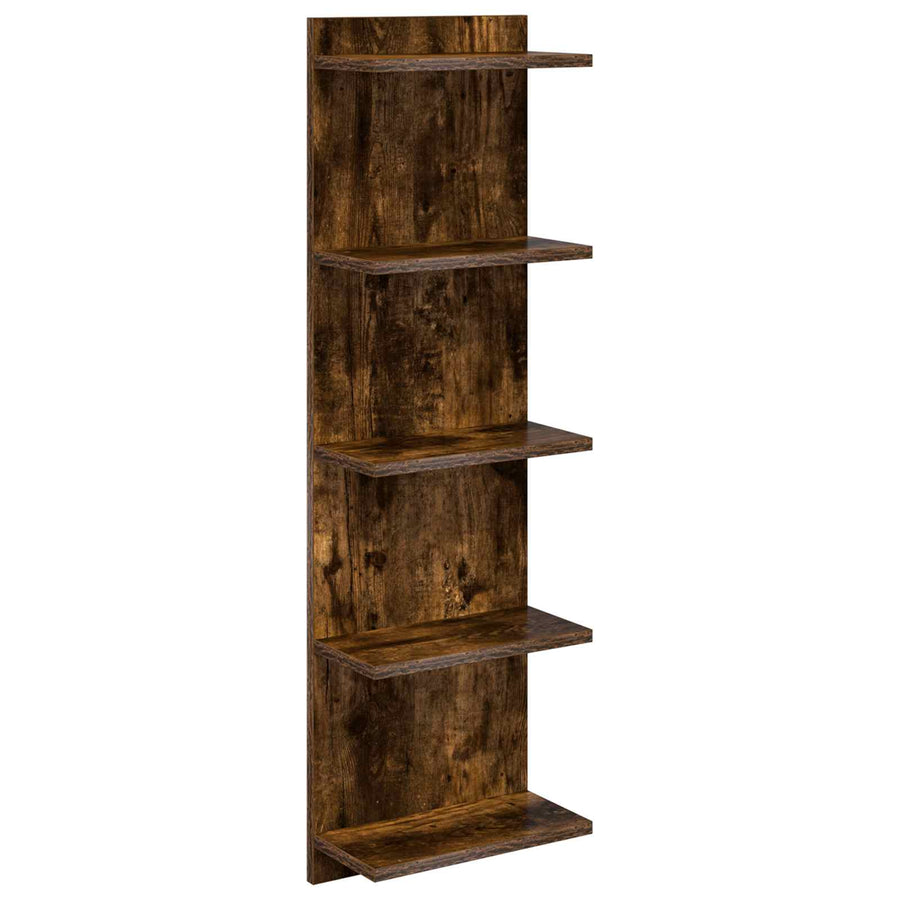 Wandplank Gerookt eiken 30 x 15 x 100 cm Bewerkt hout