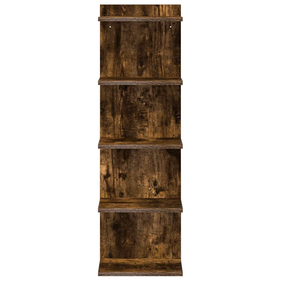 Wandplank Gerookt eiken 30 x 15 x 100 cm Bewerkt hout