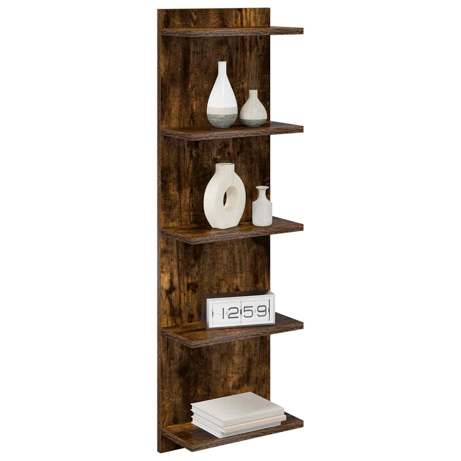 Wandplank Gerookt eiken 30 x 15 x 100 cm Bewerkt hout
