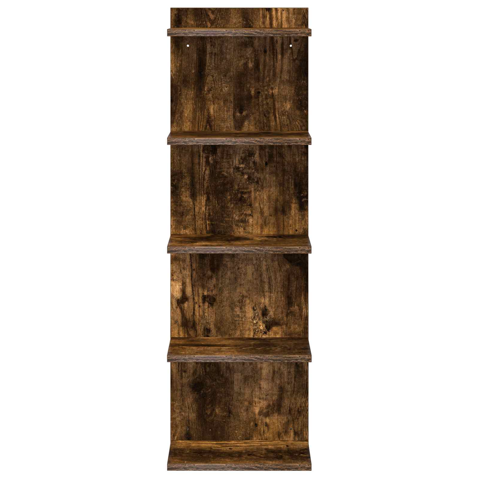 Wandplank 2 st Gerookt eiken 30 x 15 x 100 cm Bewerkt hout