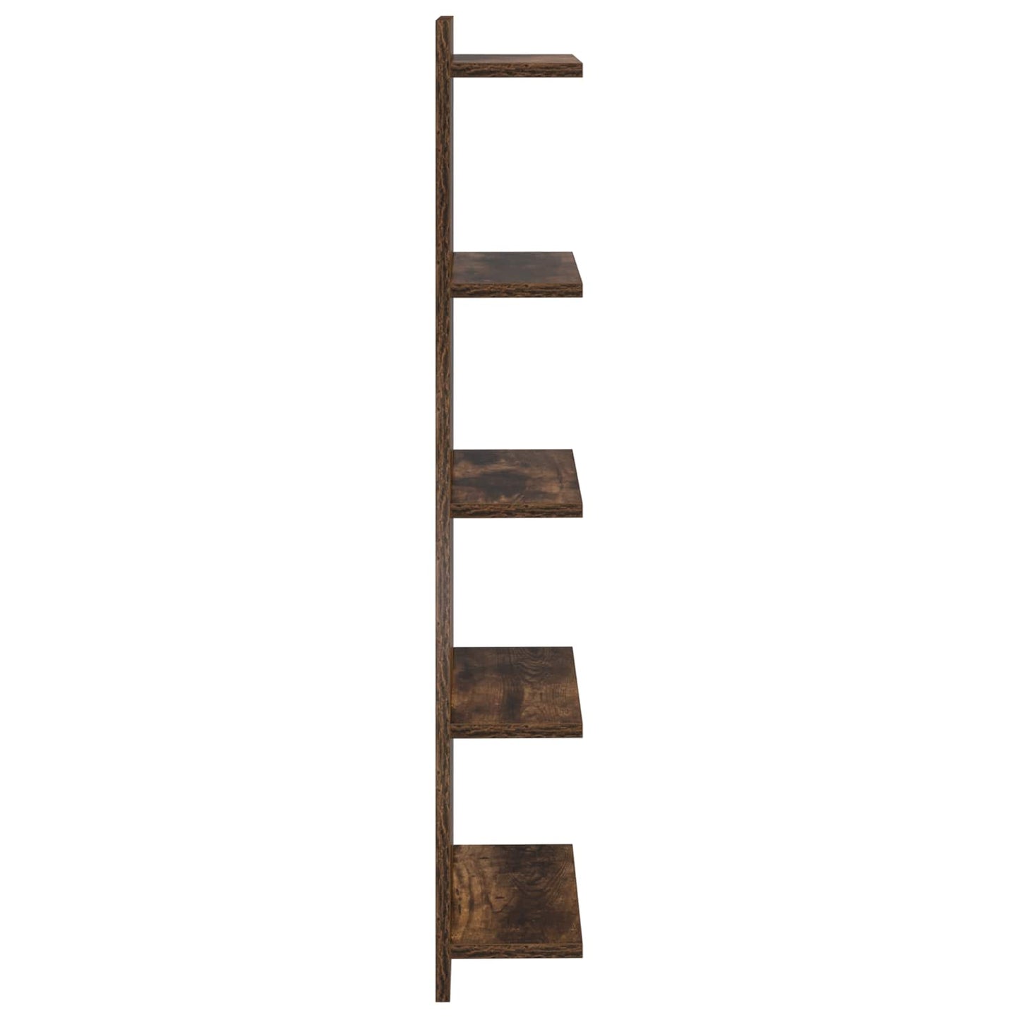 Wandplank 2 st Gerookt eiken 30 x 15 x 100 cm Bewerkt hout