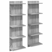 Wandplank 2 pcs Grijs Sonoma 30 x 15 x 100 cm Bewerkt hout