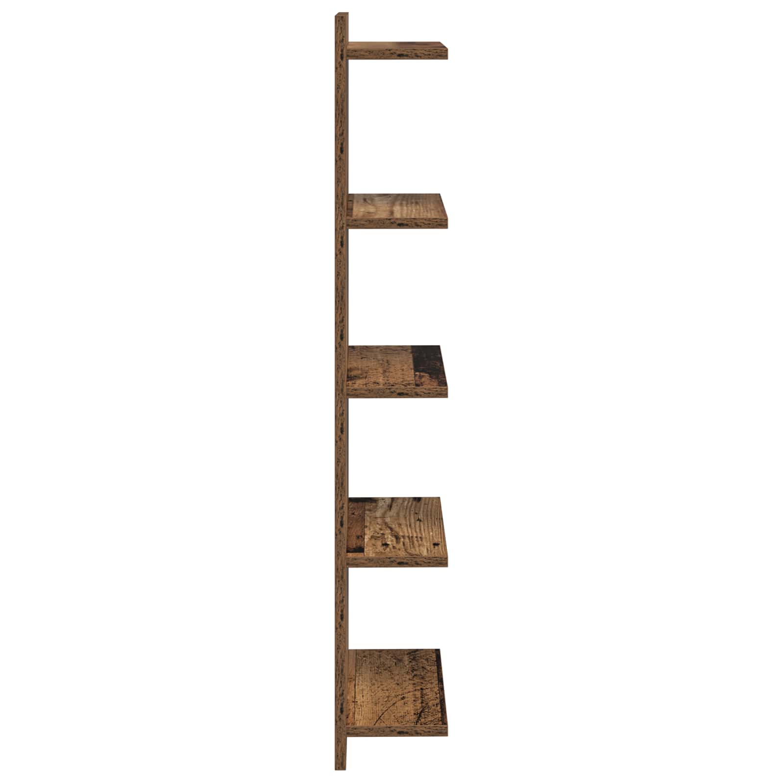 Wandplank Oud hout 30 x 15 x 100 cm Bewerkt hout