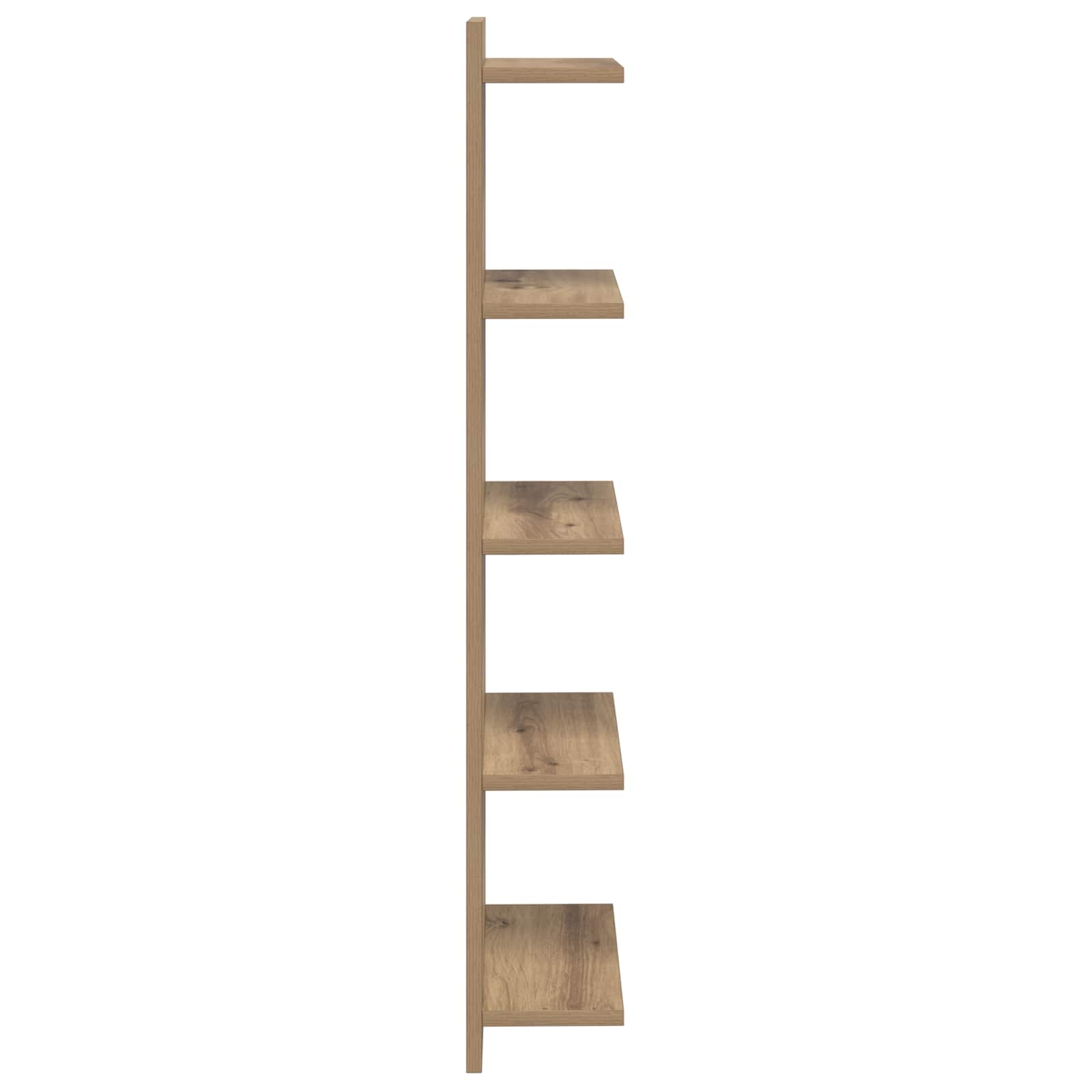 Wandplank Artisanaal eiken 30 x 15 x 100 cm Bewerkt hout
