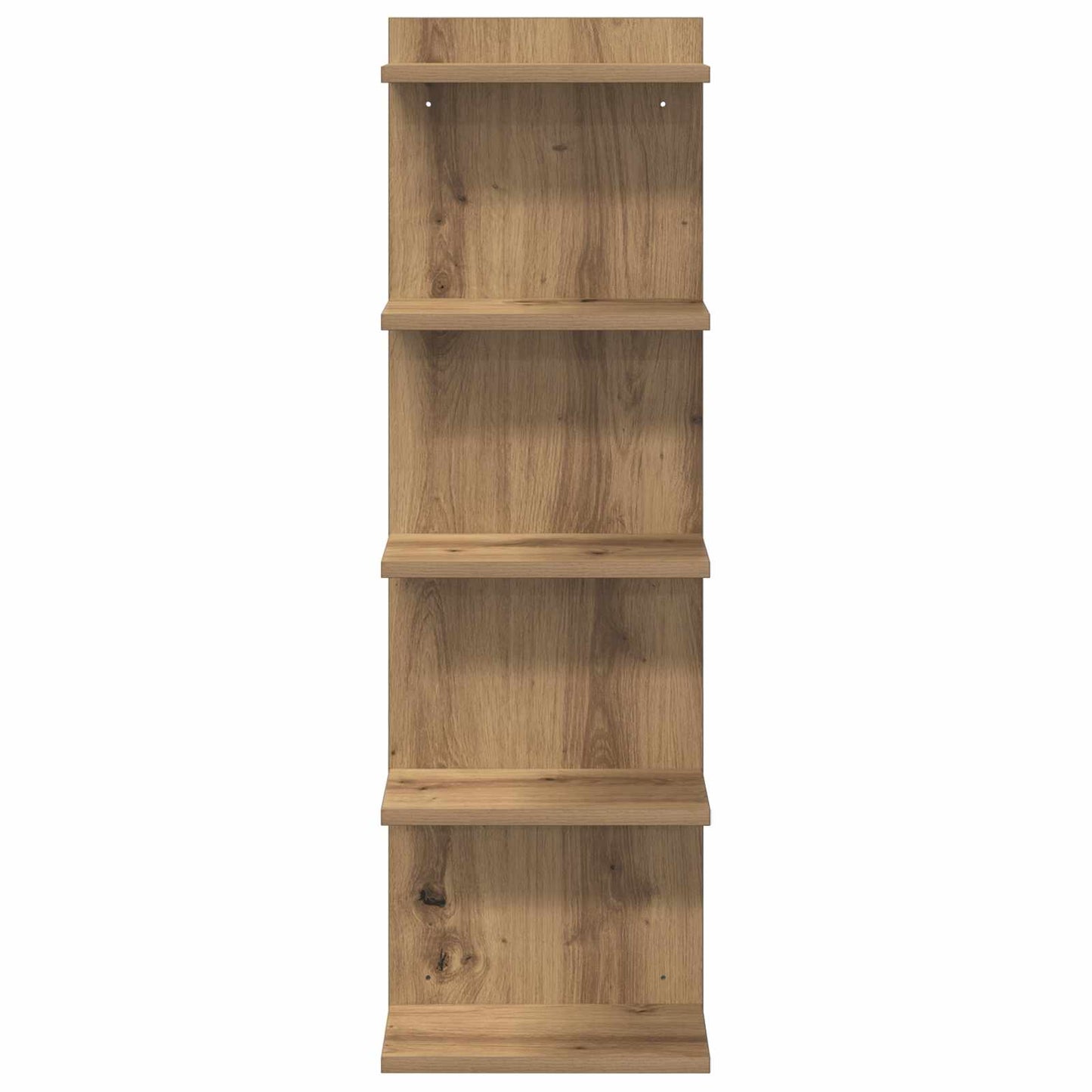 Wandplank 2 pcs Artisanaal eiken 30 x 15 x 100 cm Bewerkt hout