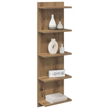Wandplank 2 pcs Artisanaal eiken 30 x 15 x 100 cm Bewerkt hout