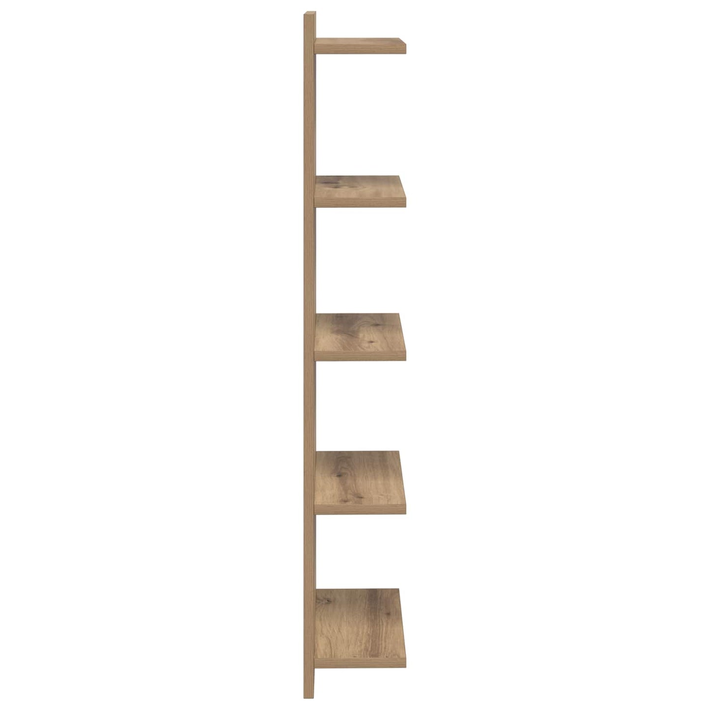 Wandplank 2 pcs Artisanaal eiken 30 x 15 x 100 cm Bewerkt hout