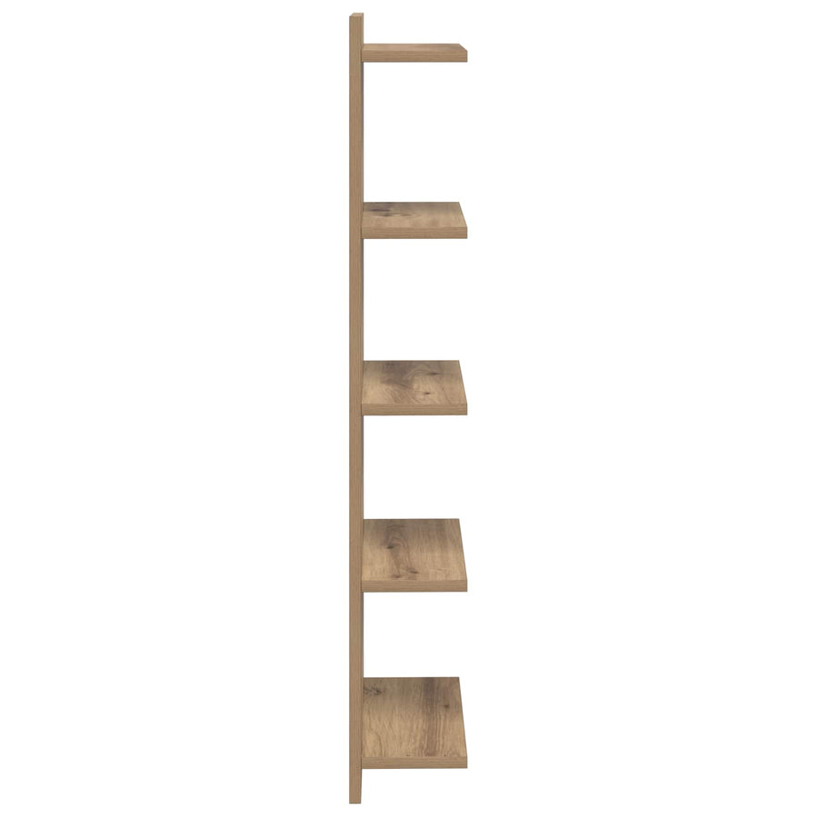 Wandplank 2 pcs Artisanaal eiken 30 x 15 x 100 cm Bewerkt hout