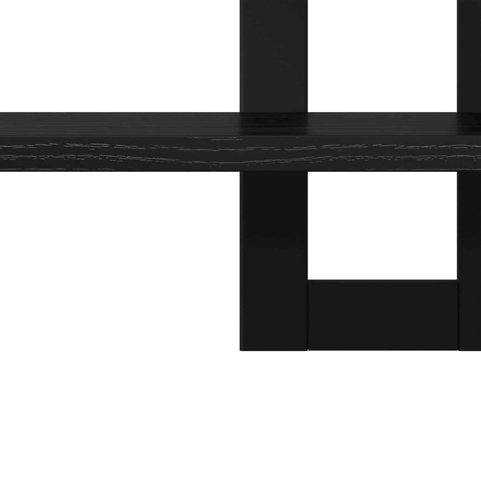 Zwevende schappen Zwart eiken 40 x 15 x 40 cm Bewerkt hout