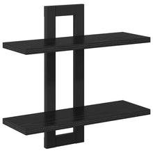 Zwevende schappen Zwart eiken 40 x 15 x 40 cm Bewerkt hout