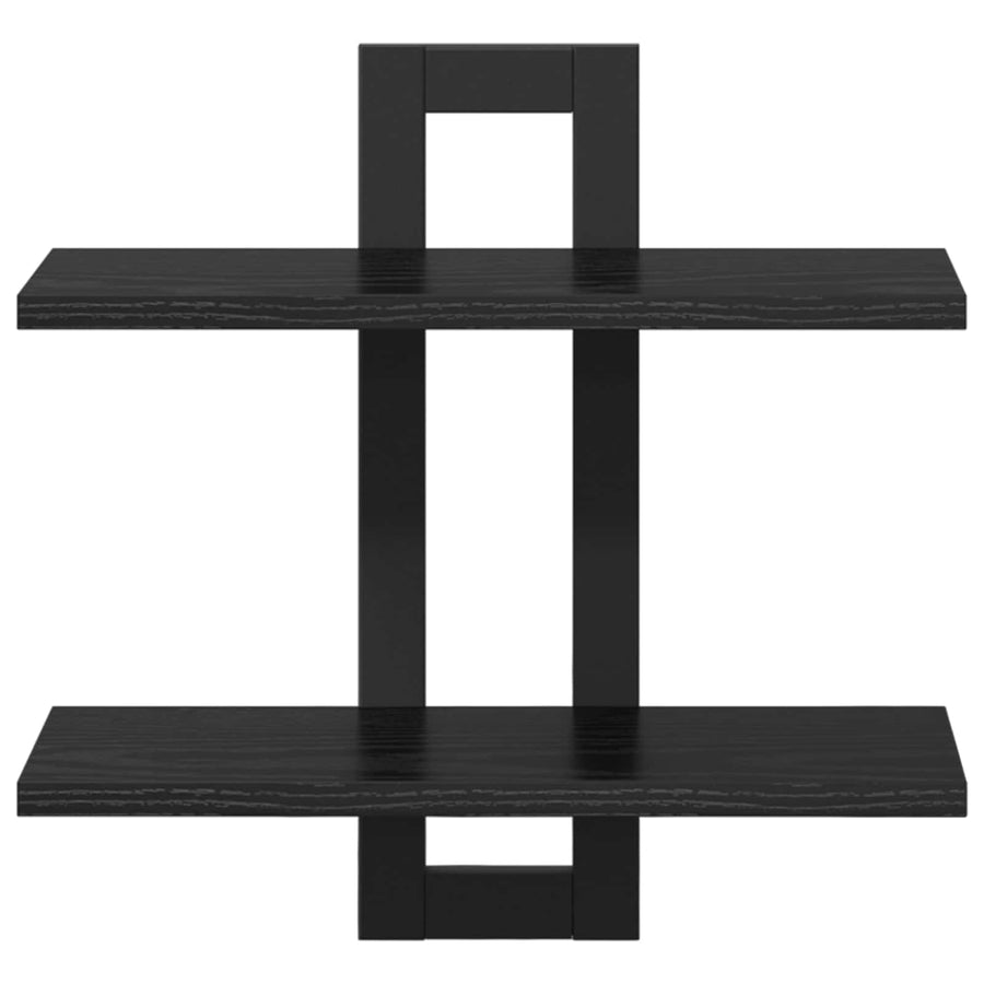 Zwevende schappen Zwart eiken 40 x 15 x 40 cm Bewerkt hout