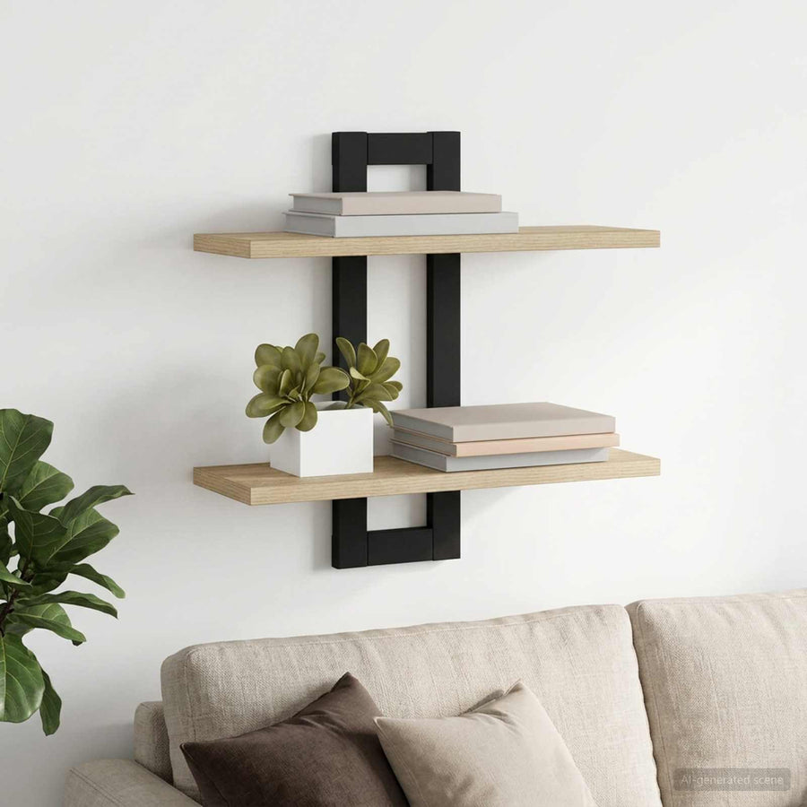 Zwevende schappen Sonoma Eiken 40 x 15 x 40 cm Bewerkt hout