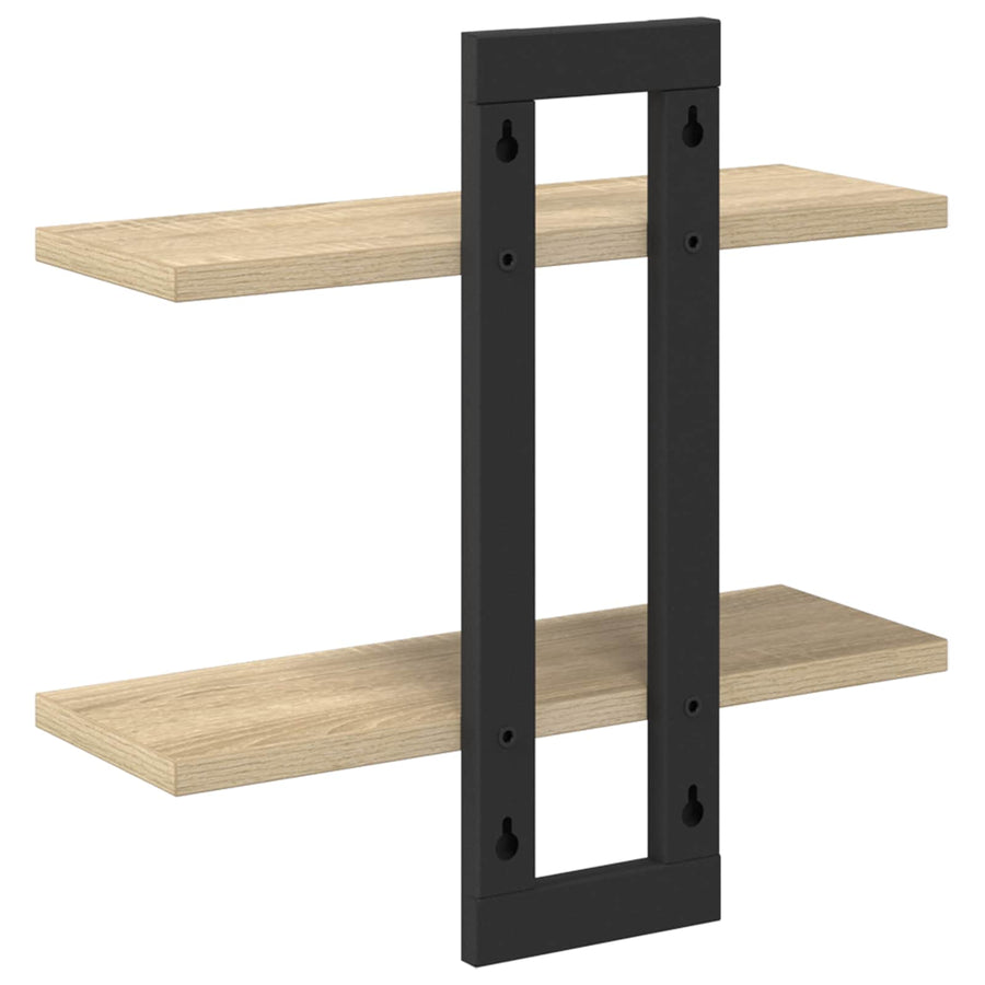Zwevende schappen Sonoma Eiken 40 x 15 x 40 cm Bewerkt hout