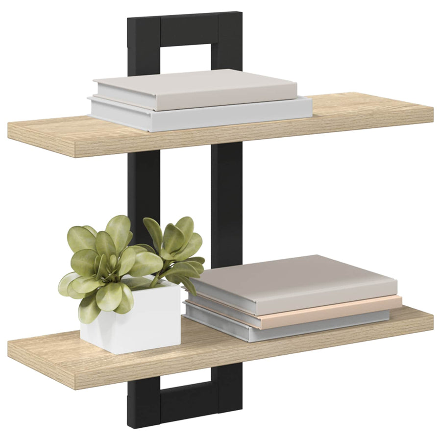 Zwevende schappen Sonoma Eiken 40 x 15 x 40 cm Bewerkt hout