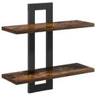 Wandplank gerookt eiken 40x15x40 cm bewerkt hout